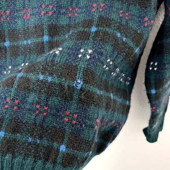 [Vintage] 90s Braemar Scottish Wool Geometric Crew Neck Sweater Size Medium M - Picture 9 of 10